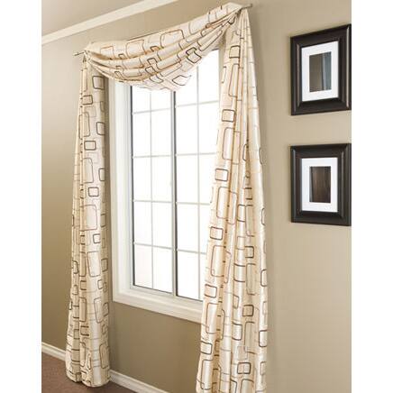 Softline Madison Square 6-yard Window Scarf - 55 x 216