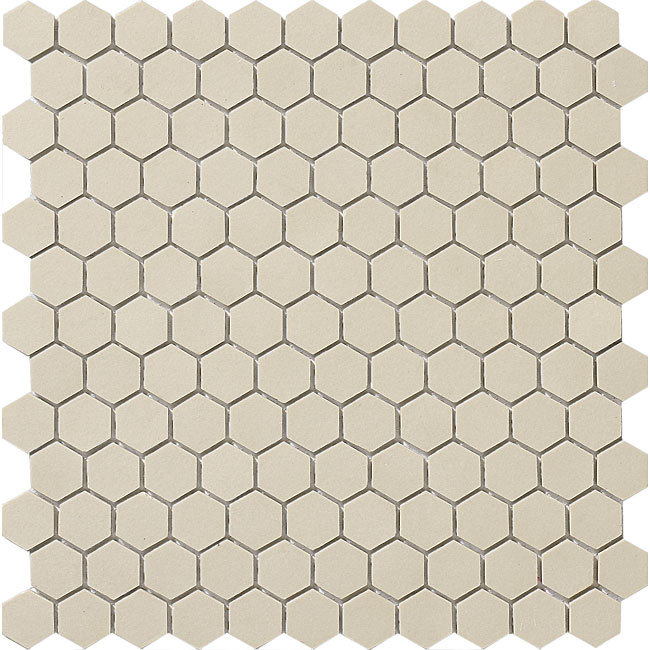 Somertile 11.75x12 in New York 1 in Hex Antique White Unglazed Porcelain Mosaic Tile (pack Of 10)