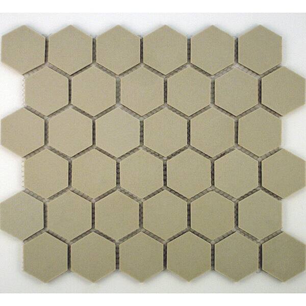 slide 2 of 2, SomerTile 12x10.5-in New York 2-in Hex Unglazed Porcelain Mosaic Tile (Pack of 10)