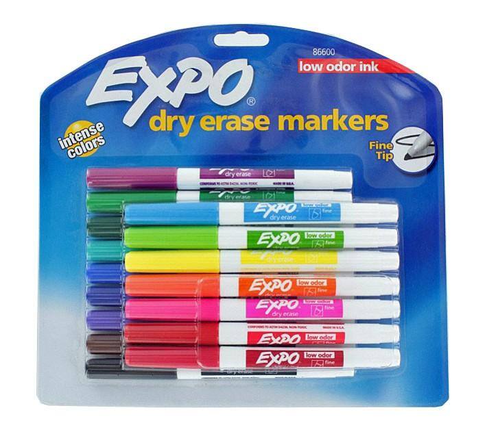 Expo Low Odor Fine-tip Dry Erase Markers (Pack of 16)