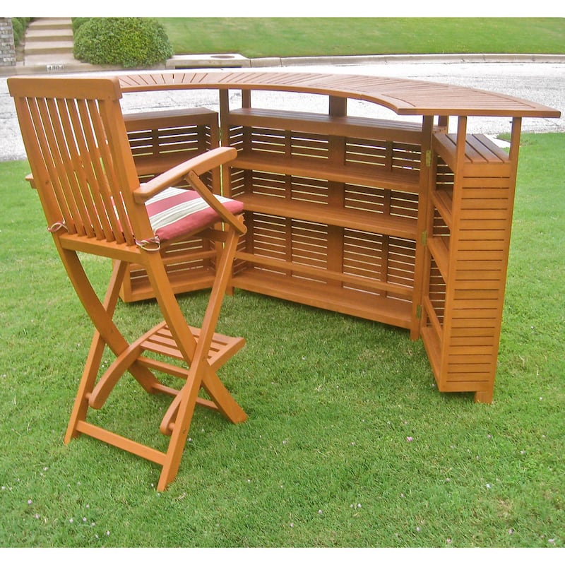 Royal Tahiti Outdoor Balau Wood Folding Bar