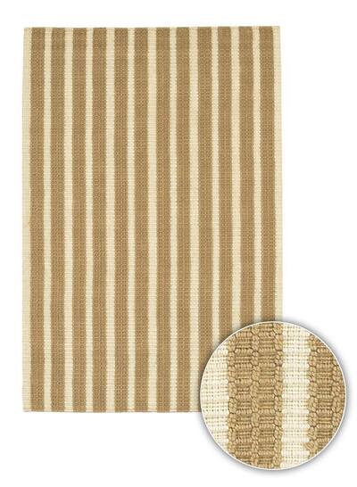 Hand-woven Tan/ White Jute Rug (2'6 x 7'6)