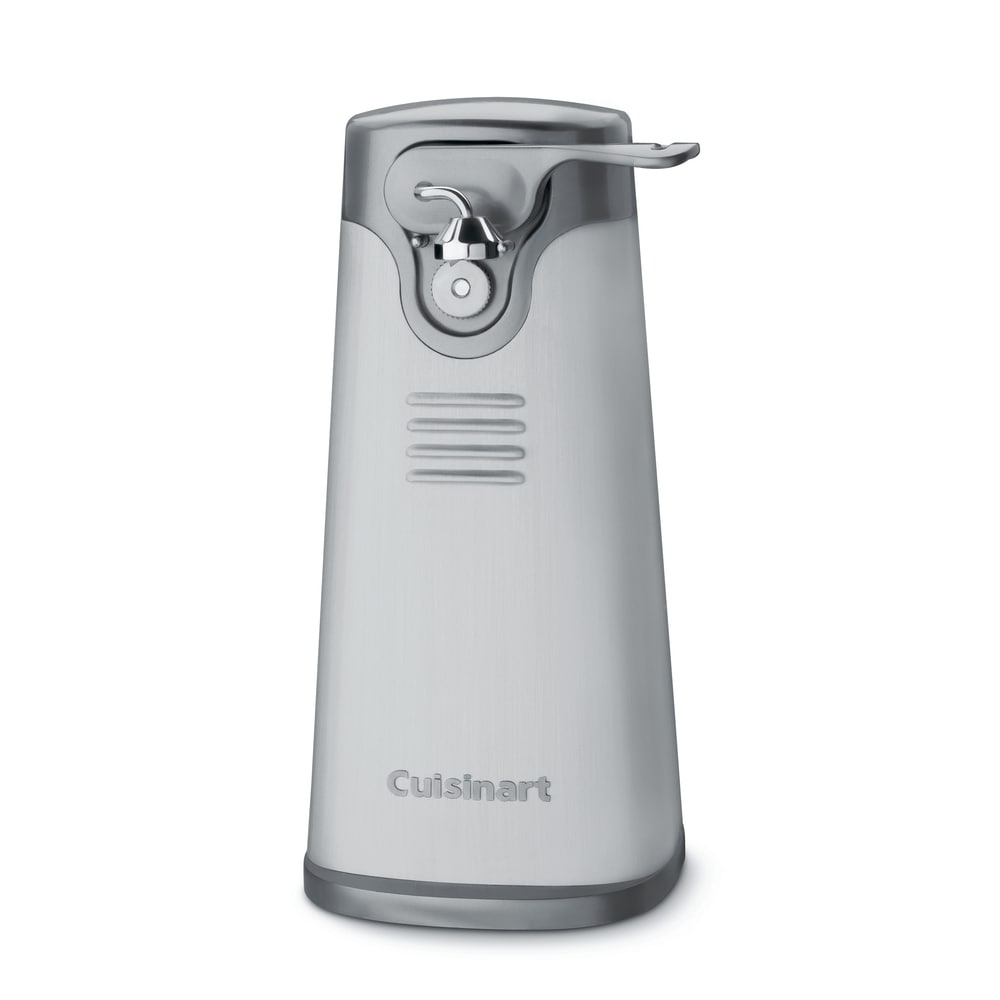 Brentwood J 30W Tall Electric Can Opener with Knife Sharpener Bottle Opener  White Knife Sharpener Bottle Opener Auto Shutoff Cord Storage Removable  Lever White Gray - Office Depot