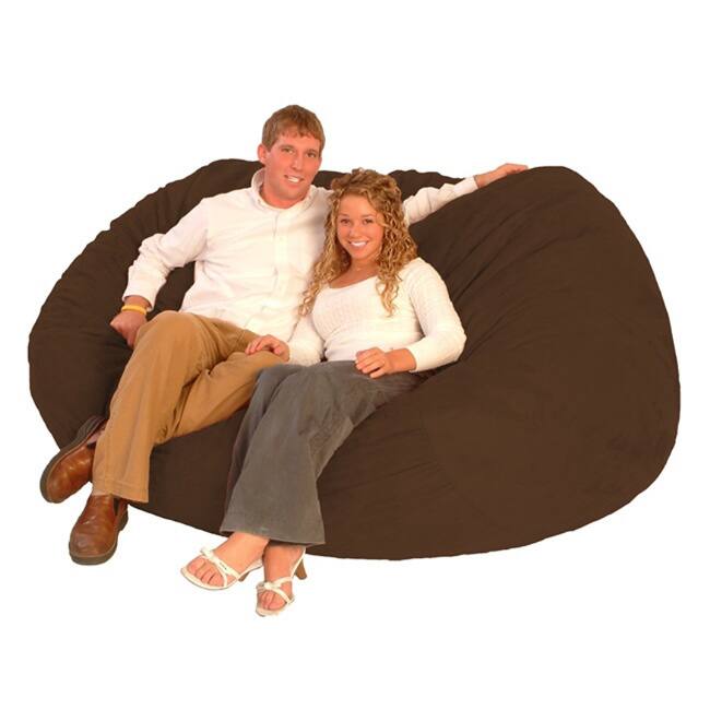 FufSack XXLarge 7-foot Chocolate Brown Lounge Chair