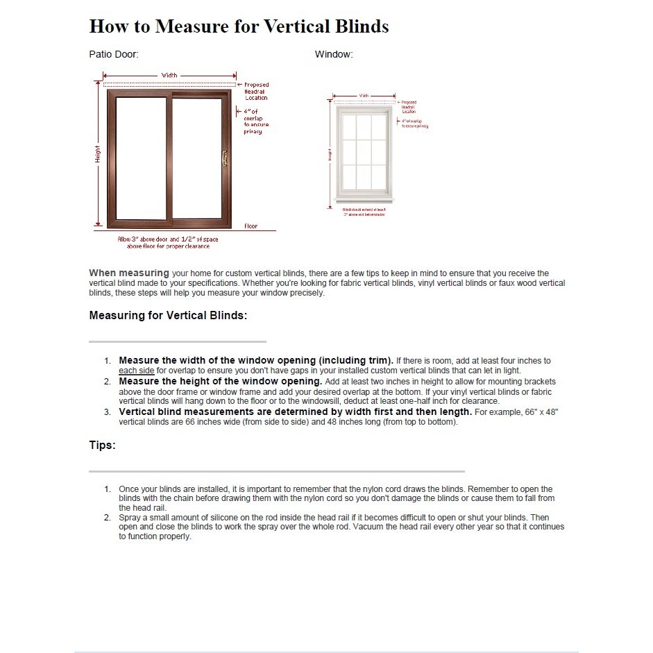 how to install vertical blinds on patio door