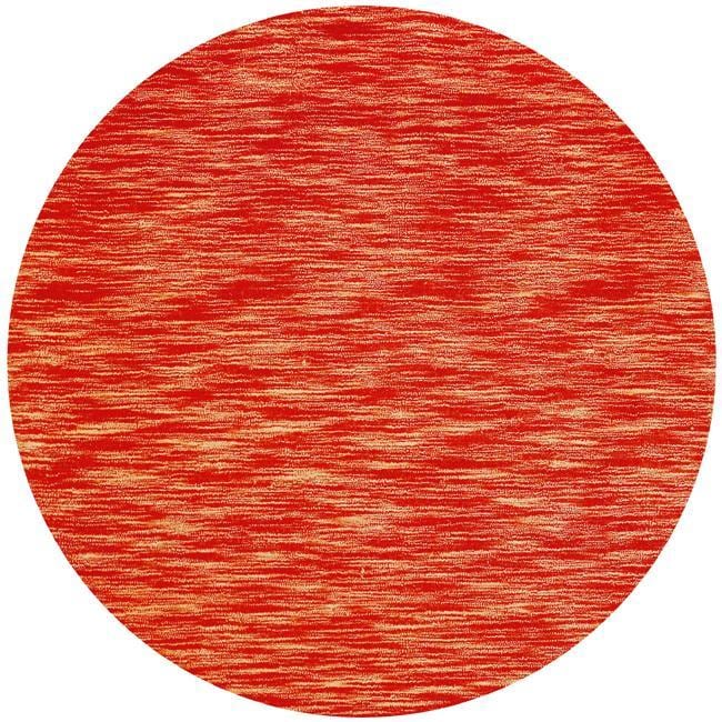 Hand tufted Mixed Copper Abrash Wool Rug (6 Round)