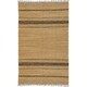 preview thumbnail 2 of 17, Tan Matador Leather Chindi Rug