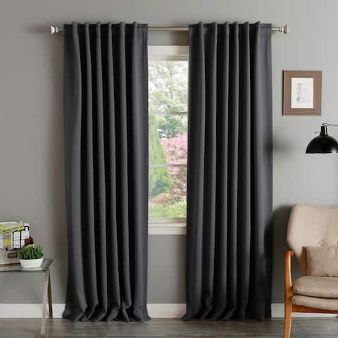 Aurora Home Solid Thermal Insulated 108-inch Blackout Curtain Panel Pair - 52 X 108 - 52 X 108