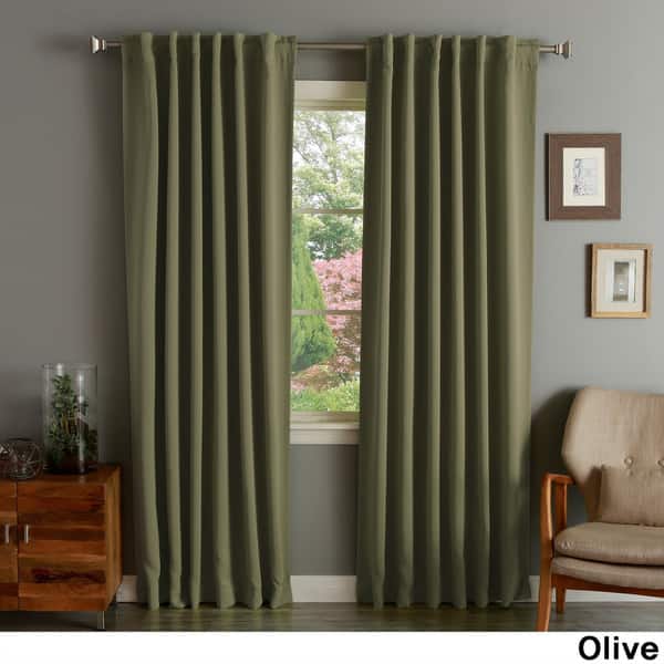 Aurora Home Solid Thermal Insulated 108 Inch Blackout Curtain Panel Pair 52 X On 4224348 108 Inch Blackout Curtain Panel Pair