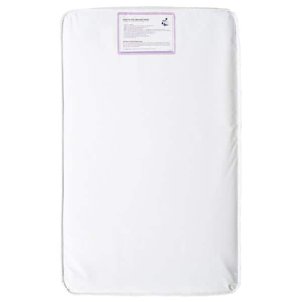 slide 2 of 3, DaVinci Crescent Mini Crib 50 Coil Mattress - White