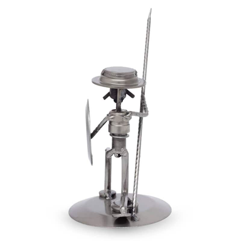 NOVICA Handmade Quixote in Love Recycled Auto Parts Statuette (Mexico)