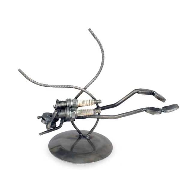NOVICA Handmade Rustic Scuba Diver Iron Statuette (Mexico)