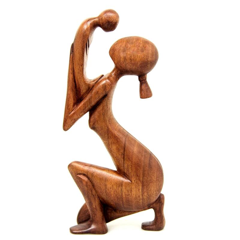 NOVICA Handmade Moment of Tenderness Wood Sculpture (Indonesia)