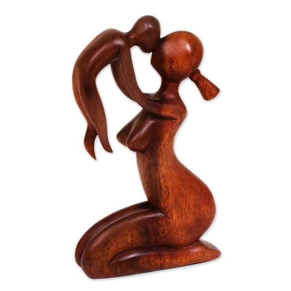 Novica Handmade Mother S Love Wood Sculpture Indonesia Overstock