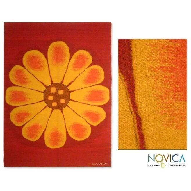 Wool Andean Sunflower Tapestry