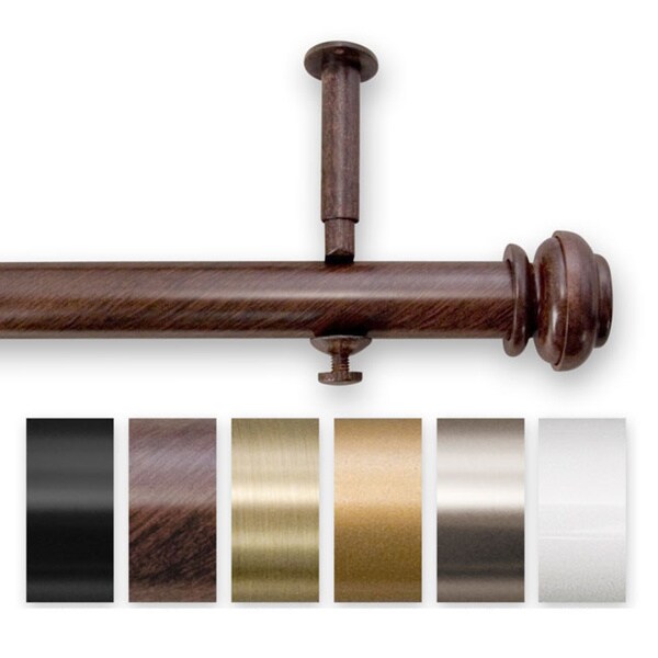 Curtains Ideas curtain rod adjustable : Bold Pole 28- to 48-inch Adjustable Curtain Rod Set - Free ...