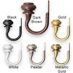 Shop Pinnacle Bold Pole Metal Curtain Holdback Set Set of 2  Free Shipping On Orders Over $45 