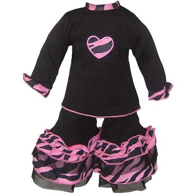 AnnLoren Pink/ Black Zebra Cha Cha Outfit for American Girl Dolls ...