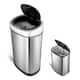 Motion Sensor Stainless Steel 2-in-1 Combo Bathroom/ Kitchen Trash Can Set