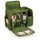 Picnic Time Malibu Pine Green Wine and Cheese Picnic Basket - Thumbnail 1