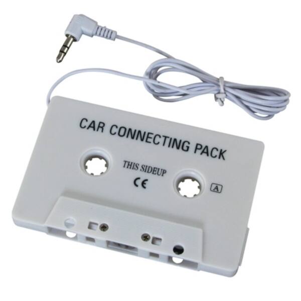 slide 1 of 2, INSTEN iPod/ MP3 Universal Car Audio Cassette Adapter White