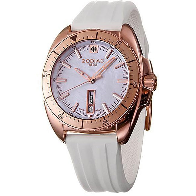 Zodiac Women's Speed Dragon Rose Goldplated Case Watch Free Shipping Today