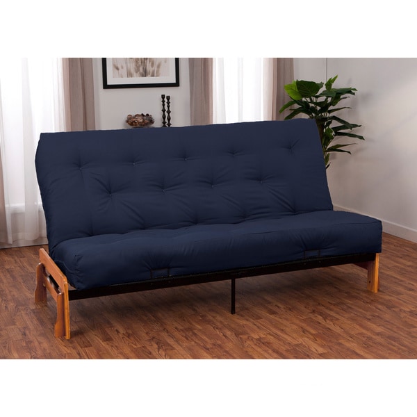  Microfiber Suede 10inch Inner Spring Queensize Futon Set Sleeper Bed