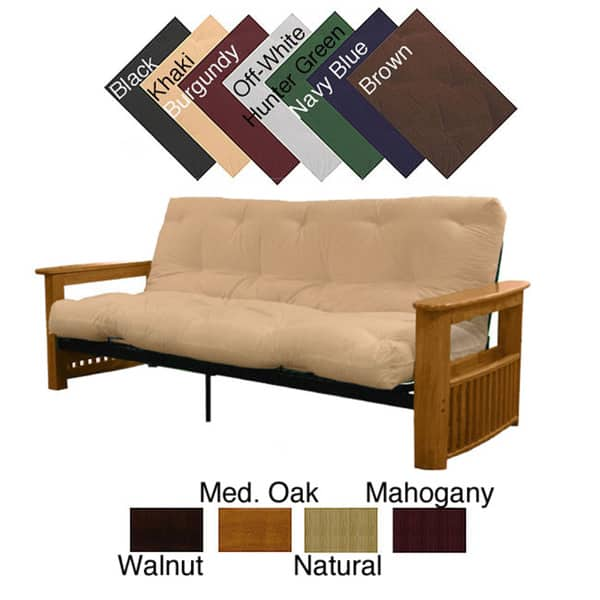 Black Full-Size Futon Frame & Mattress Set