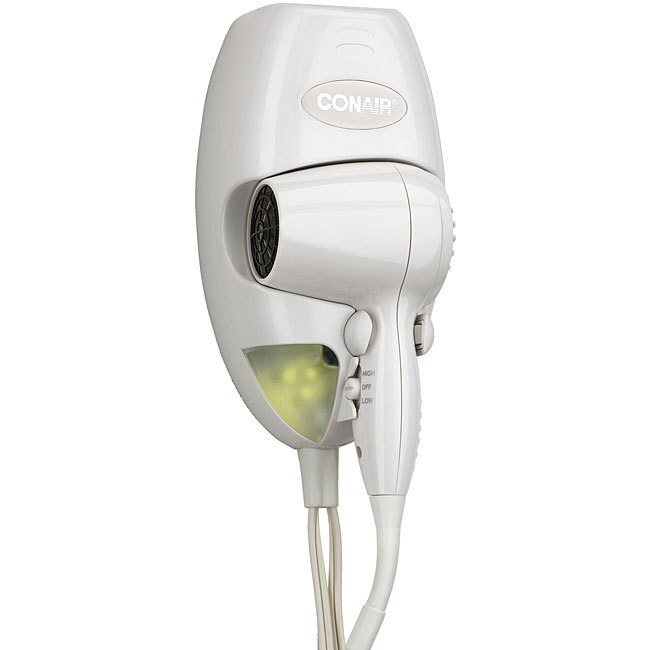 Shop Conair 134r Wallmount 1600 Volt Compact Hairdryer Free