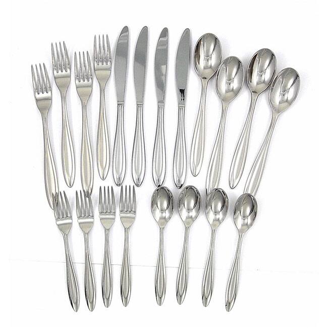 Ginkgo Fontur Satin 18/10 Stainless 20-piece Place Setting