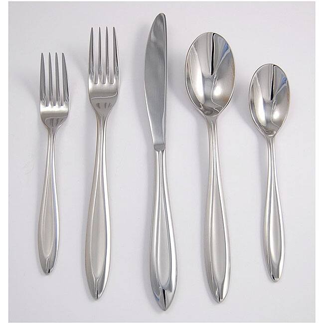Ginkgo Fontur Satin Stainless Steel 5-piece Place Setting