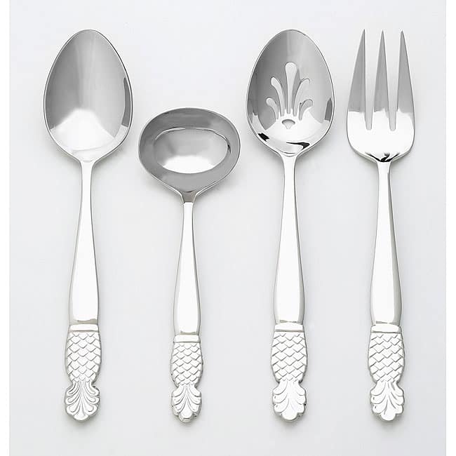 Ginkgo Pineapple Stainless Steel 4-piece Hostess Set