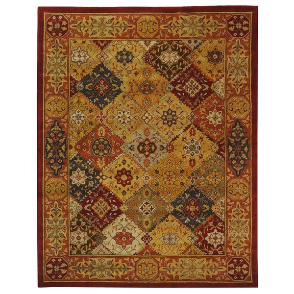 Handmade Diamond Bakhtiari Multi/ Red Wool Rug (12' x 15') Safavieh Oversized Rugs