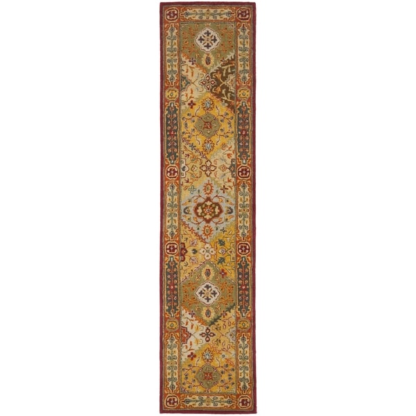 Handmade Diamond Bakhtiari Multi/ Red Wool Runner (2'3 x 20') Safavieh Runner Rugs