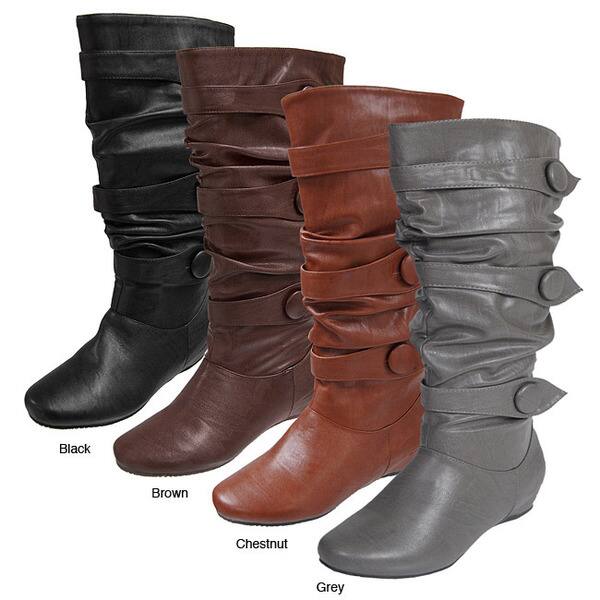 Journee Collection Women's 'Bamboo' Slouchy Boots - Overstock - 4238762