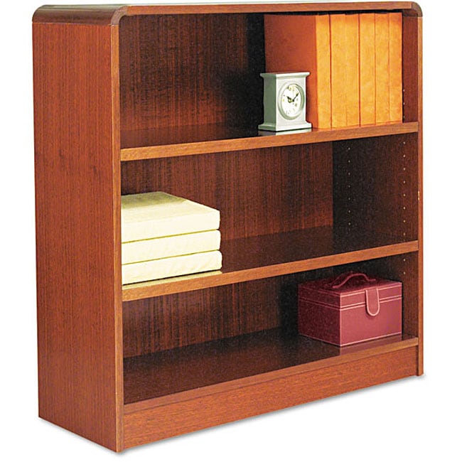 Alera Radius Corner Cherry Wood Bookcase