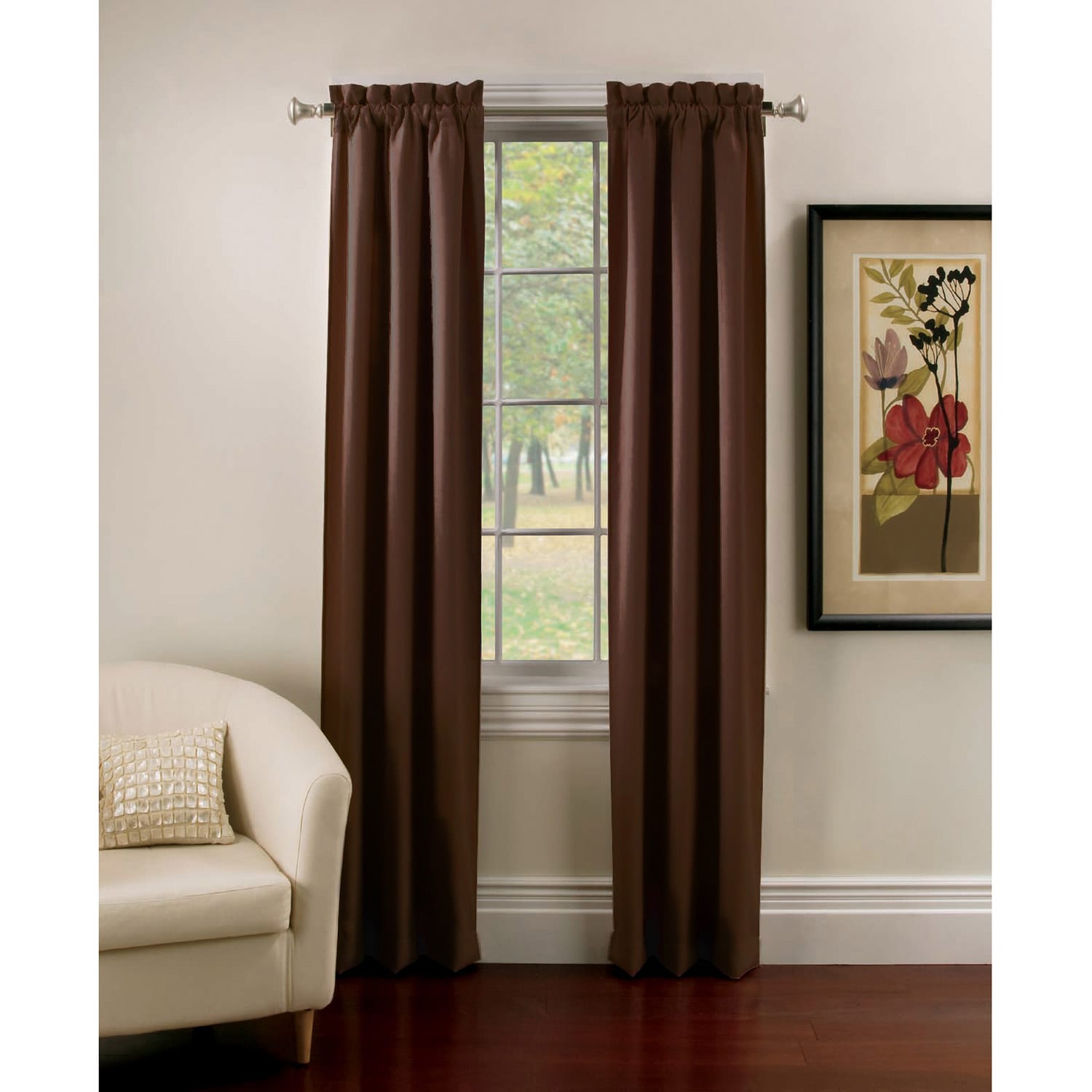 Ridgedale Thermal Backed Rod Pocket Curtain Panel Pair