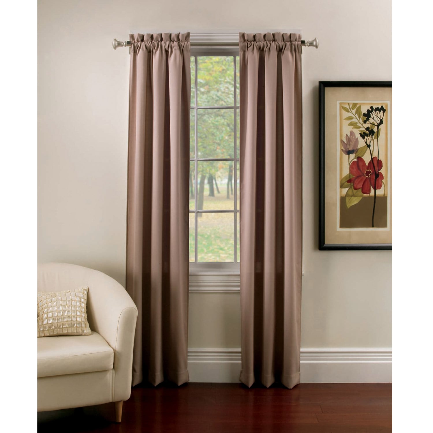 Ridgedale Thermal Backed Rod Pocket Curtain Panel Pair