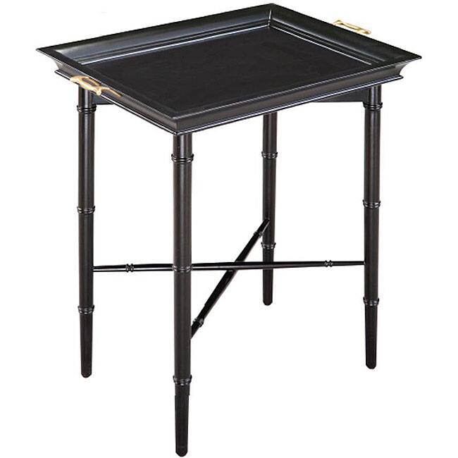 Ebony Finish Square Tray Table