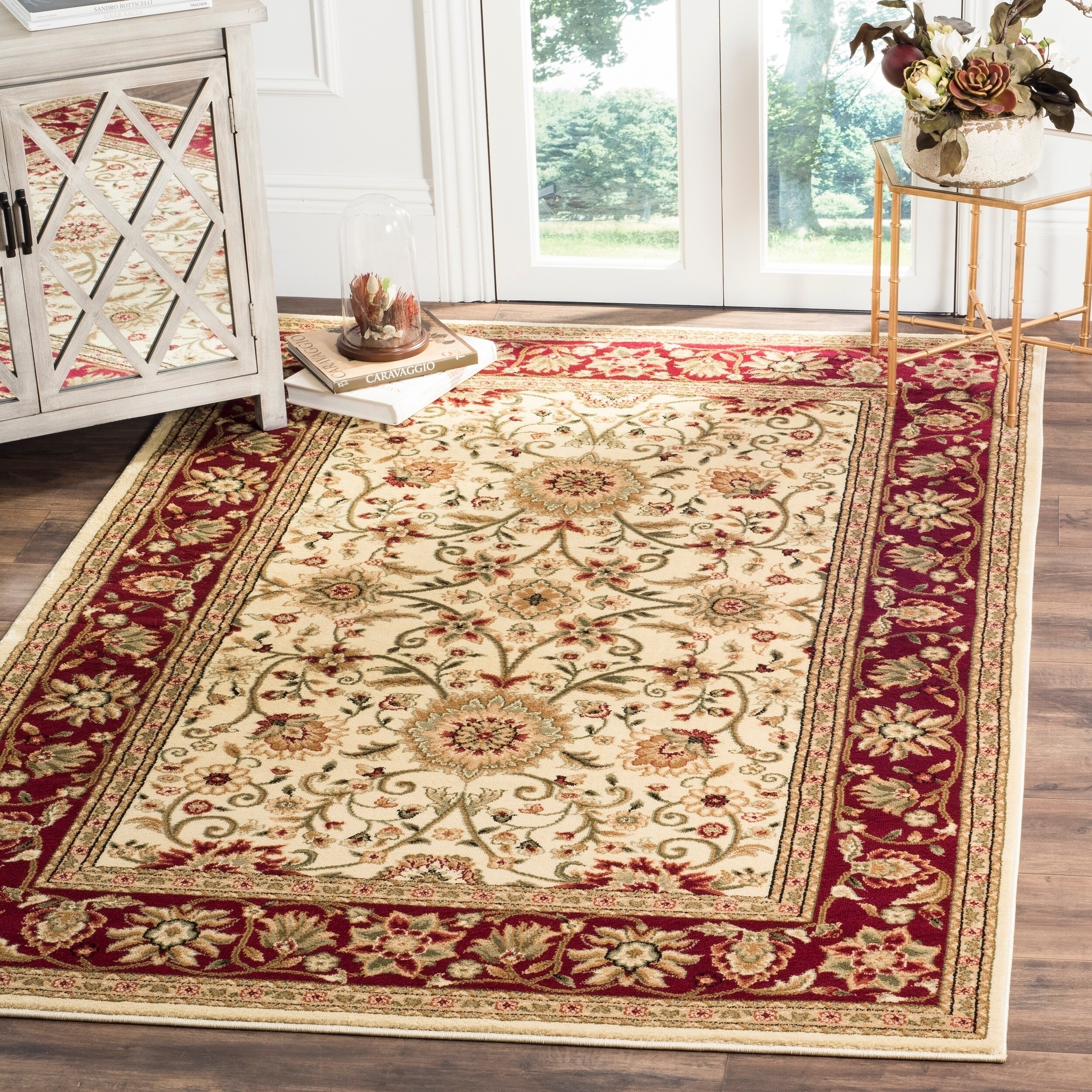 Shop Safavieh Lyndhurst Traditional Oriental Ivory/ Red Rug 6' x 9