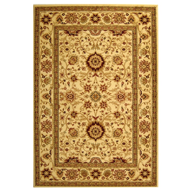 Lyndhurst Collection Majestic Ivory/ Ivory Oriental Rug (53 X 76)
