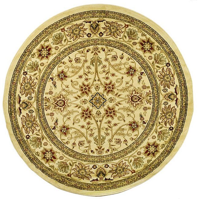 Lyndhurst Collection Majestic Ivory/ Ivory Rug (8 Round)