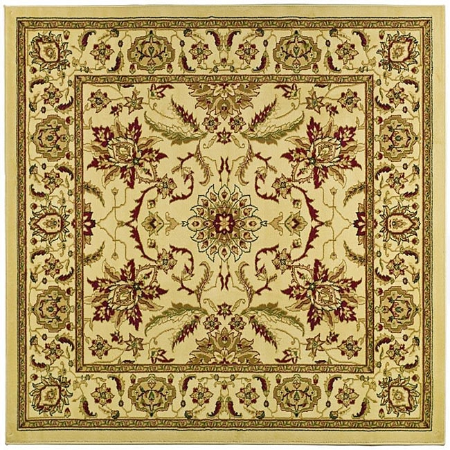 Lyndhurst Collection Heritage Ivory/ Ivory Rug (8 Square)