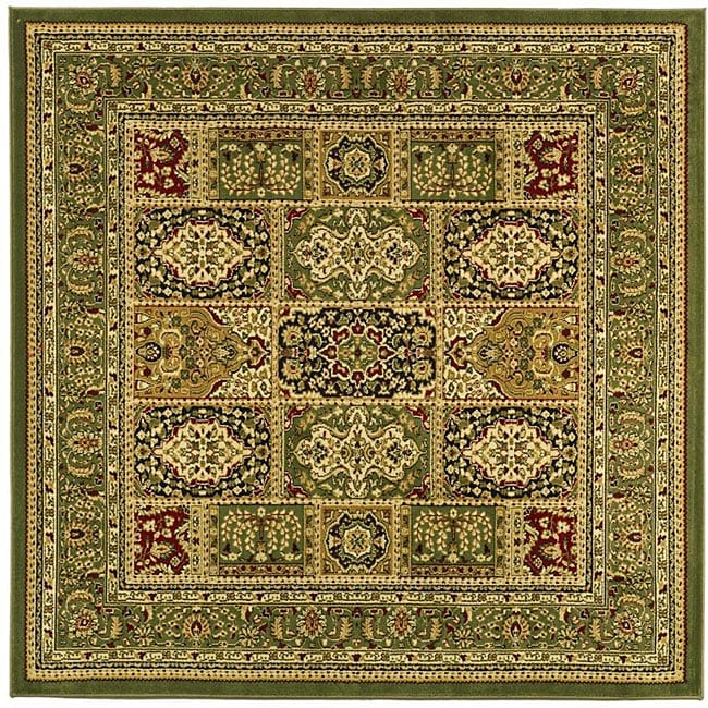 Lyndhurst Collection Isfan Green/ Multi Rug (6 Square)