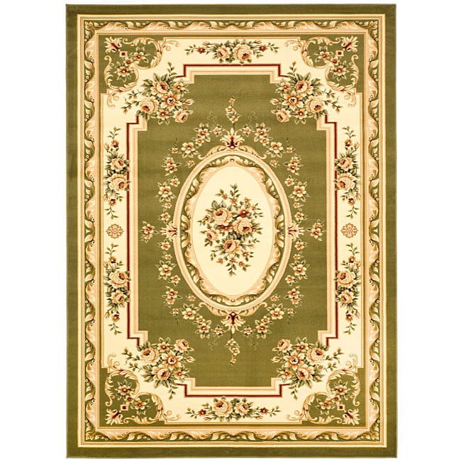 Lyndhurst Collection Sage/ivory Polypropylene Rug (53 X 76)