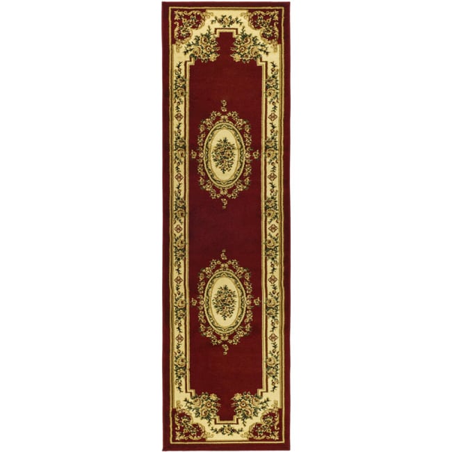 Lyndhurst Collection Red/ Ivory Runner (23 X 8)