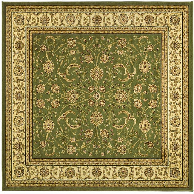 Lyndhurst Collection Traditional Sage/ivory Rug (6 Square)