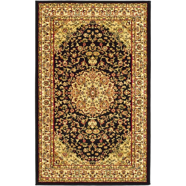 Safavieh Lyndhurst Traditional Oriental Black/ Ivory Rug - 5'3 x 7'6