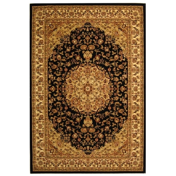 Safavieh Lyndhurst Traditional Oriental Black/ Ivory Rug - 5'3" x 7'6"