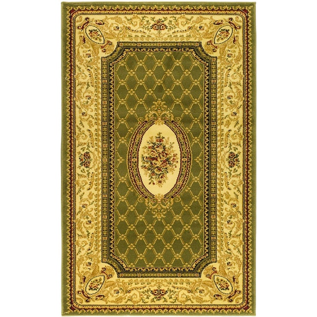 Lyndhurst Collection Traditional Sage/ Ivory Rug (8 X 11) (GreenPattern OrientalTip We recommend the use of a non skid pad to keep the rug in place on smooth surfaces.All rug sizes are approximate. Due to the difference of monitor colors, some rug color